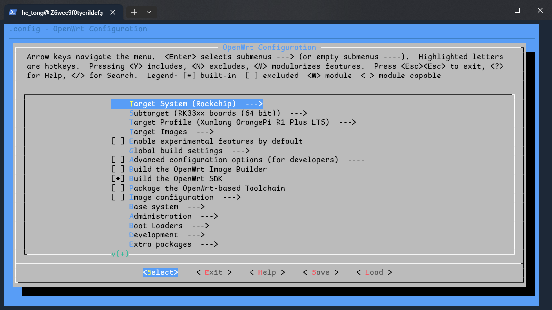 make menuconfig